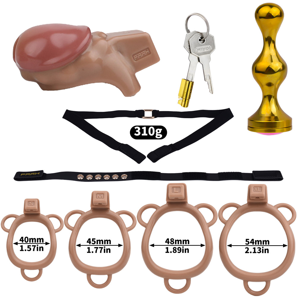 Realistic Penis Resin Chastity Cage