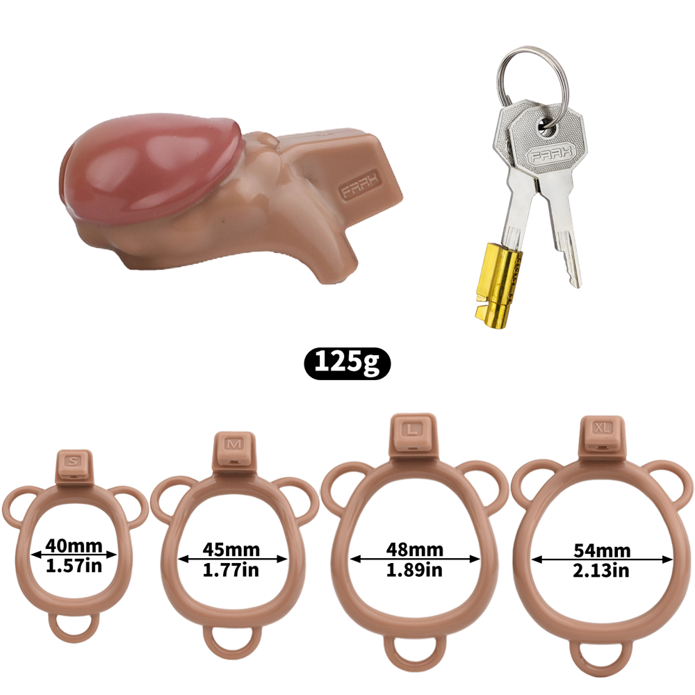 Realistic Penis Resin Chastity Cage