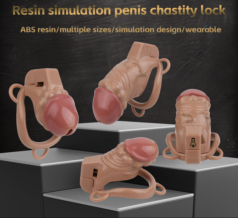 Realistic Penis Resin Chastity Cage