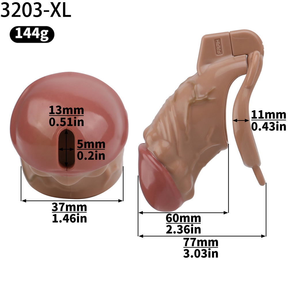 Realistic Penis Resin Chastity Cage