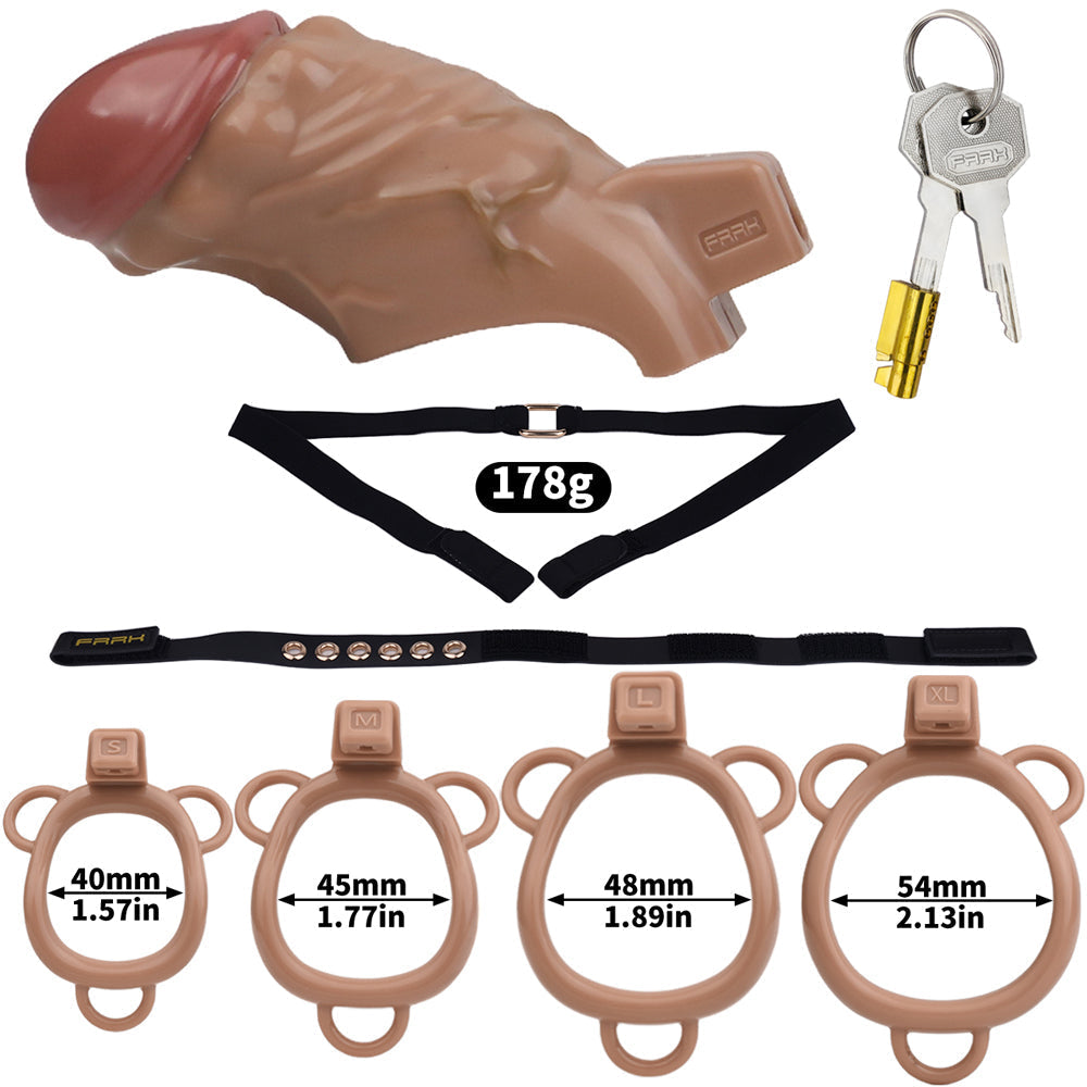 Realistic Penis Resin Chastity Cage