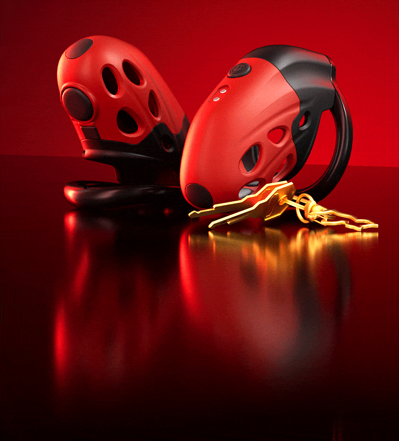 Lockink Electro Vibe Retractable Chastity Cage