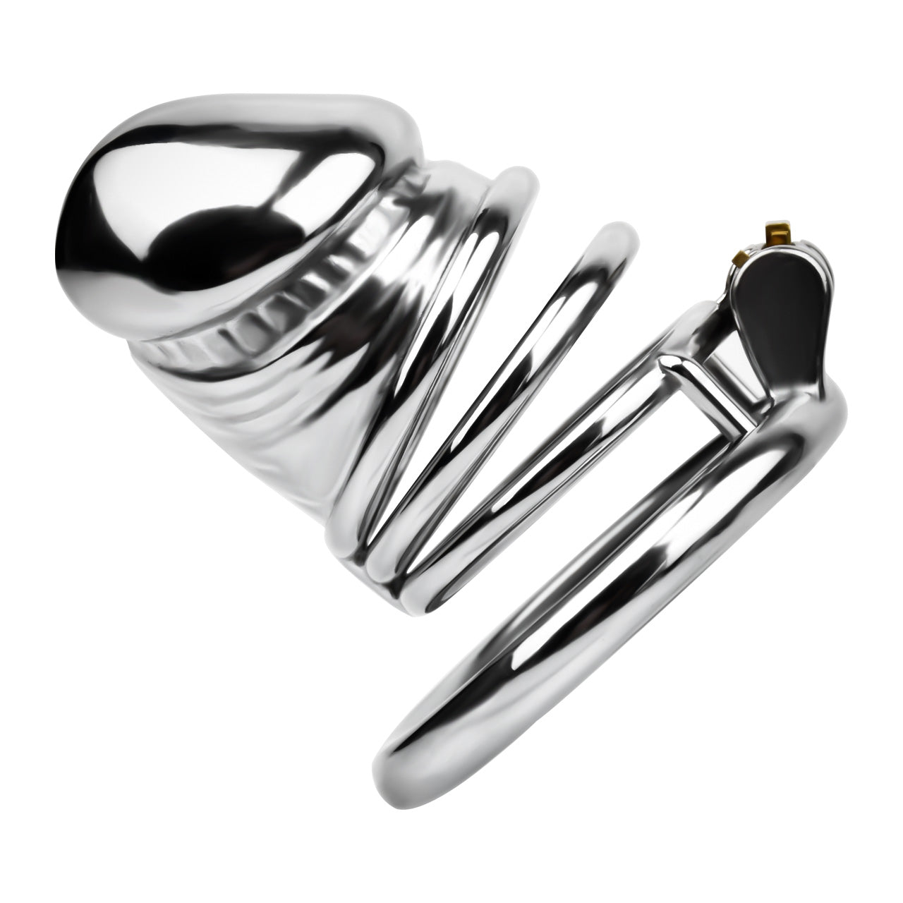 Side view of the JTS S216 Large stainless steel cage with circular base ring
