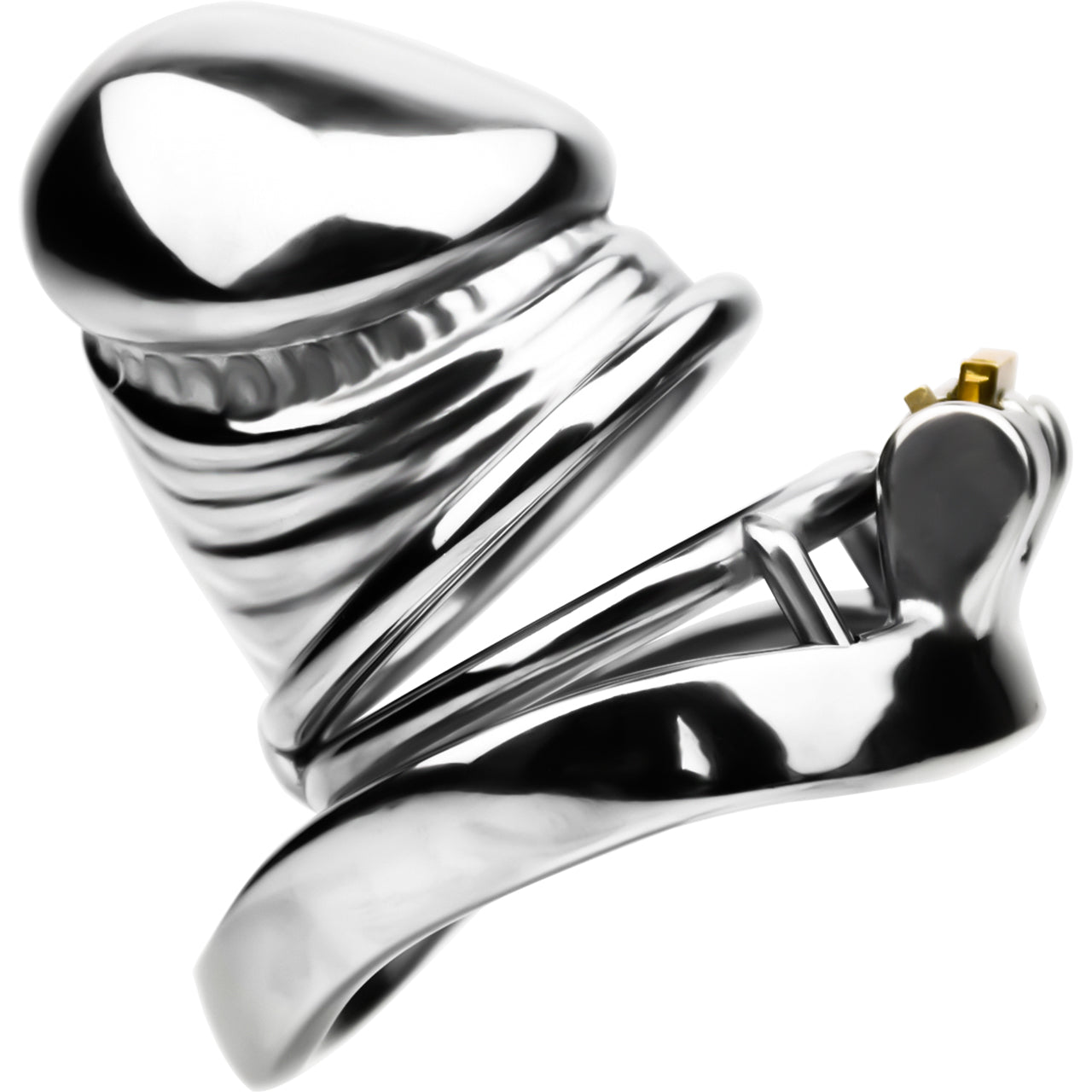 Angled view of the JTS S216 Medium cage showing the vented steel bars and curved base ring
