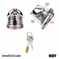 JTS S216 Small circular-ring size diagram with 53 mm upper and 46 mm lower external measurements, 37 mm rear opening and 8 mm ring-to-cage gap
