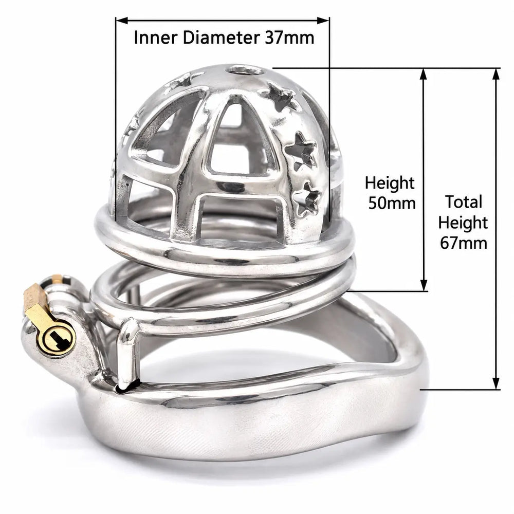 JTS S221 Large curved-ring diagram showing 50 mm cage height, 67 mm total height and 37 mm inner diameter	