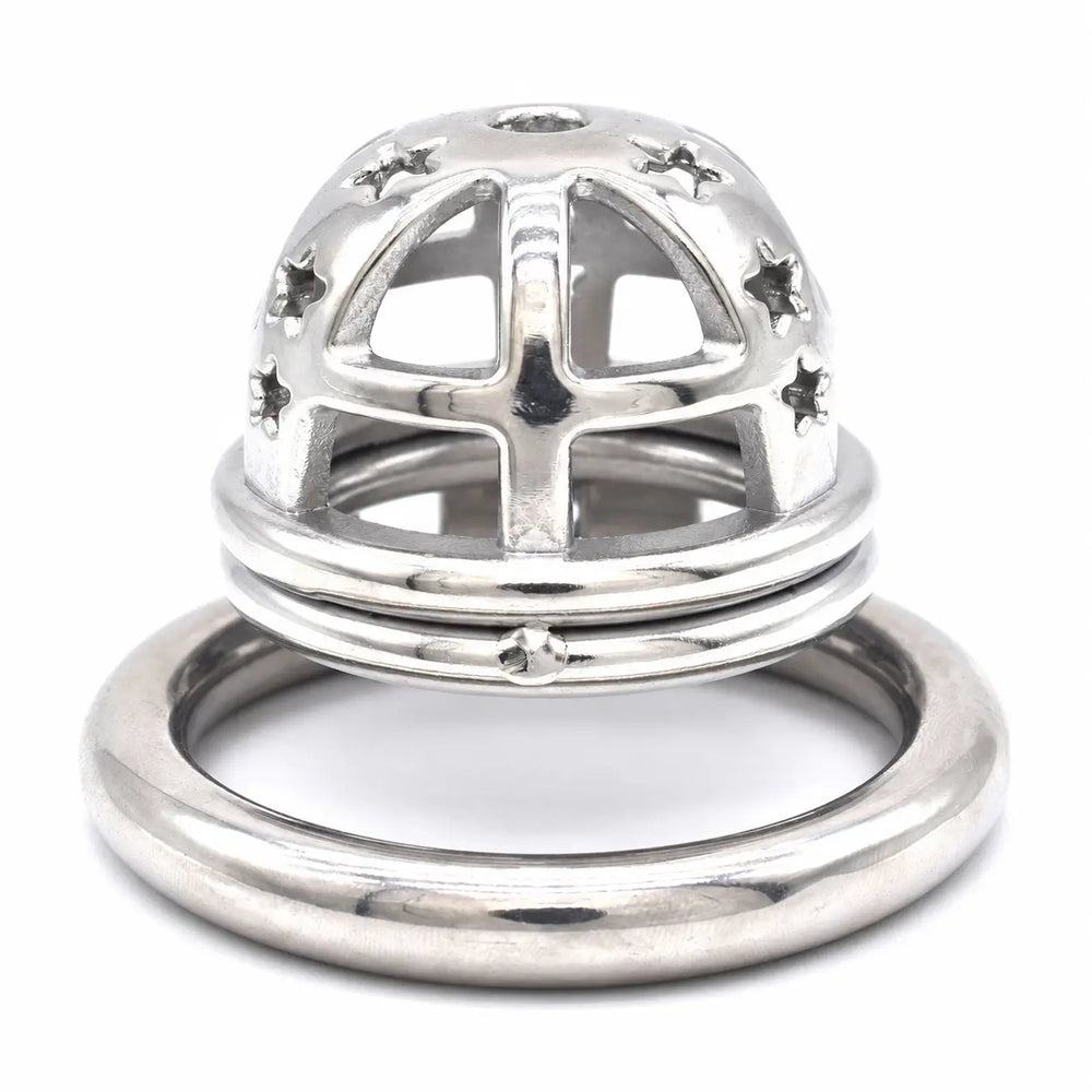 Front view of the JTS S221 Small star-front cage with circular base ring	