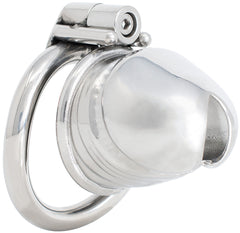S225 compact enclosed stainless steel chastity cage with hex lock