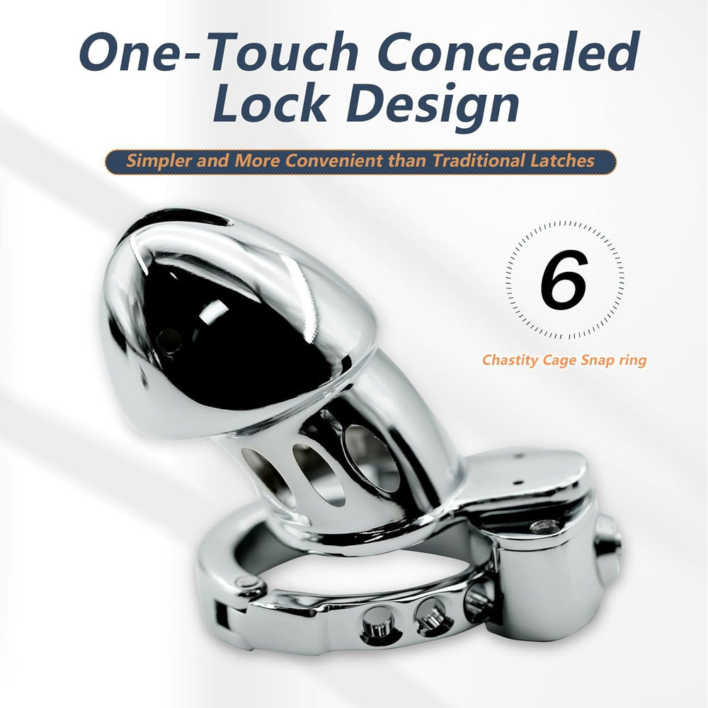 Integrated lock on sculpted adjustable chastity cage ZC-053