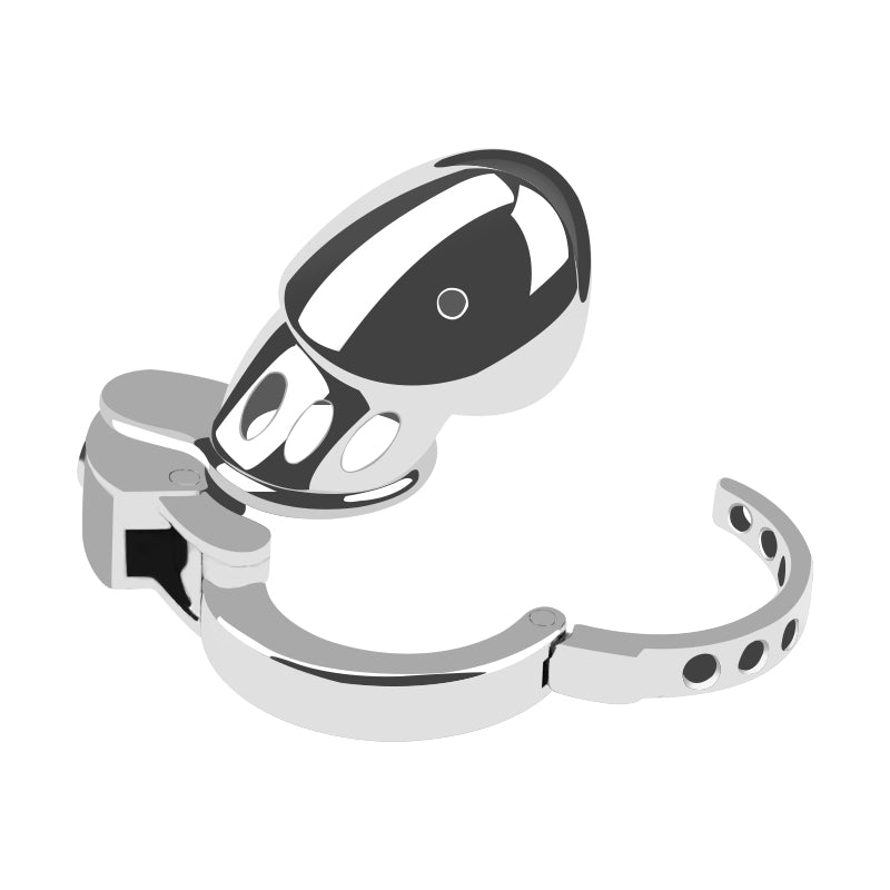 Side openings on sculpted adjustable chastity cage ZC-053
