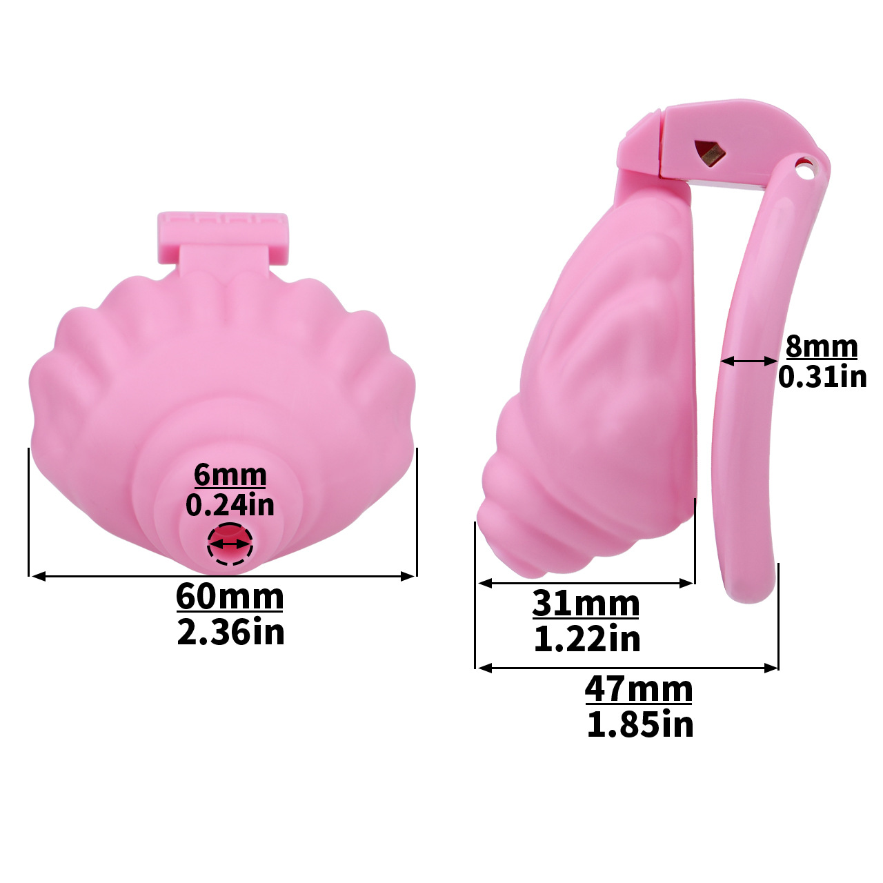 Scallop Goddess Chastity Cage