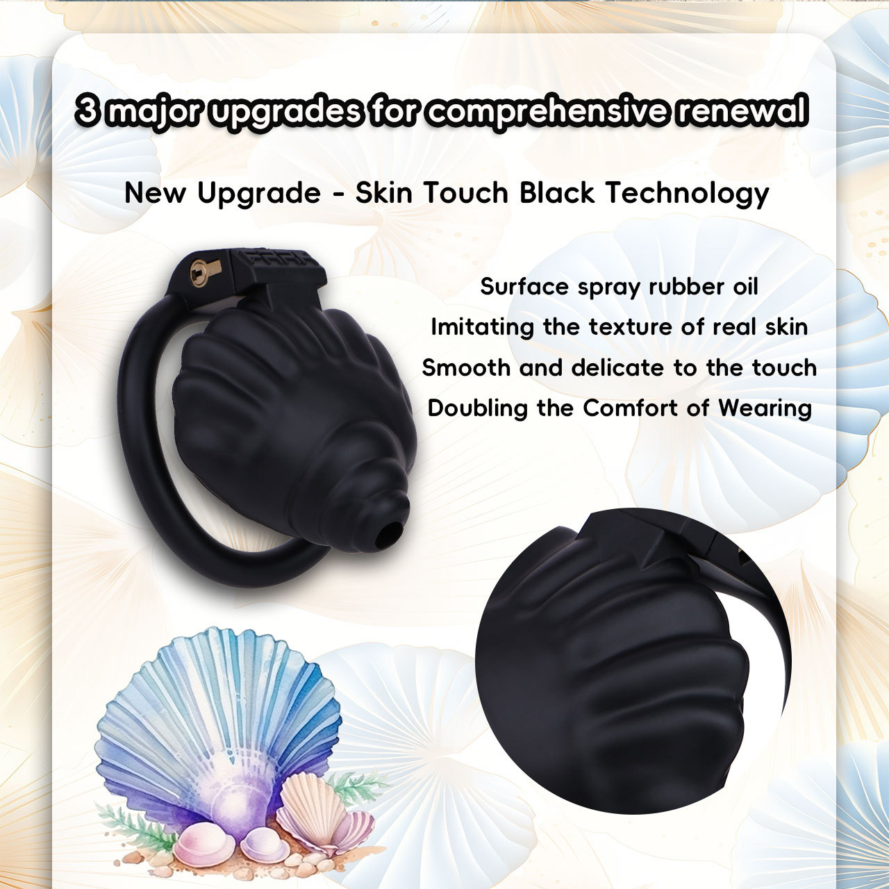 Scallop Goddess Chastity Cage