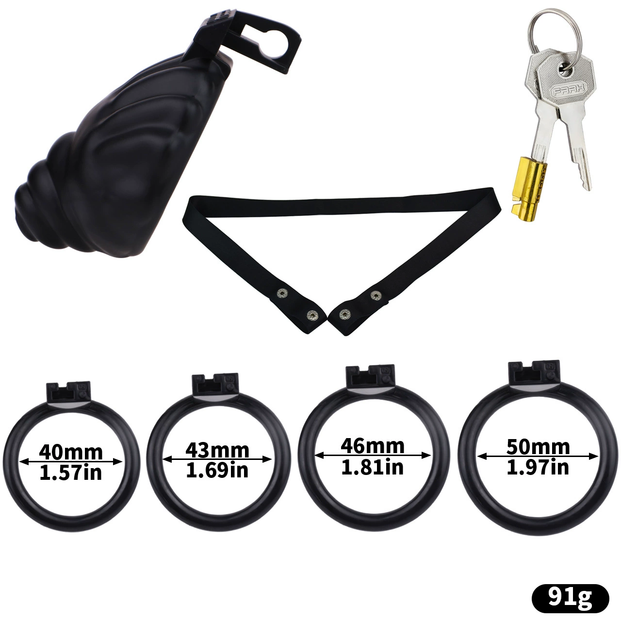 Scallop Goddess Chastity Cage