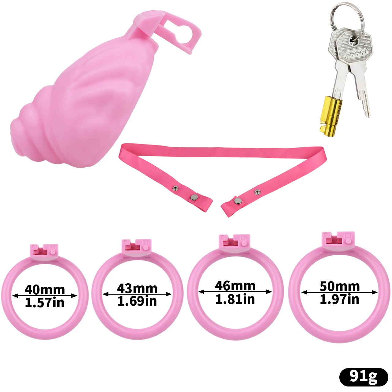 Scallop Goddess Chastity Cage