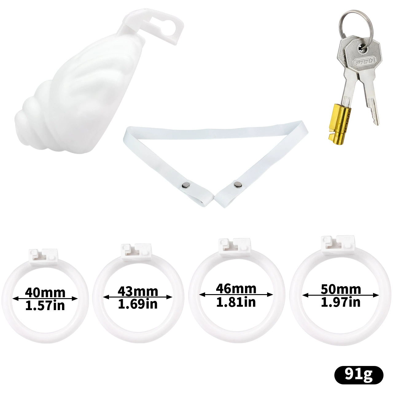 Scallop Goddess Chastity Cage