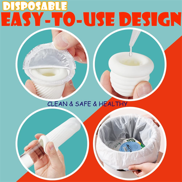 Illustrated steps for opening, lubricating, using and disposing of an egg cup