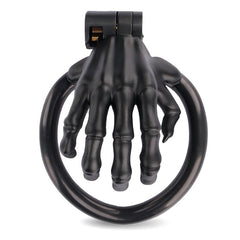 Skeleton-hand chastity cage package with rings, lock and keys