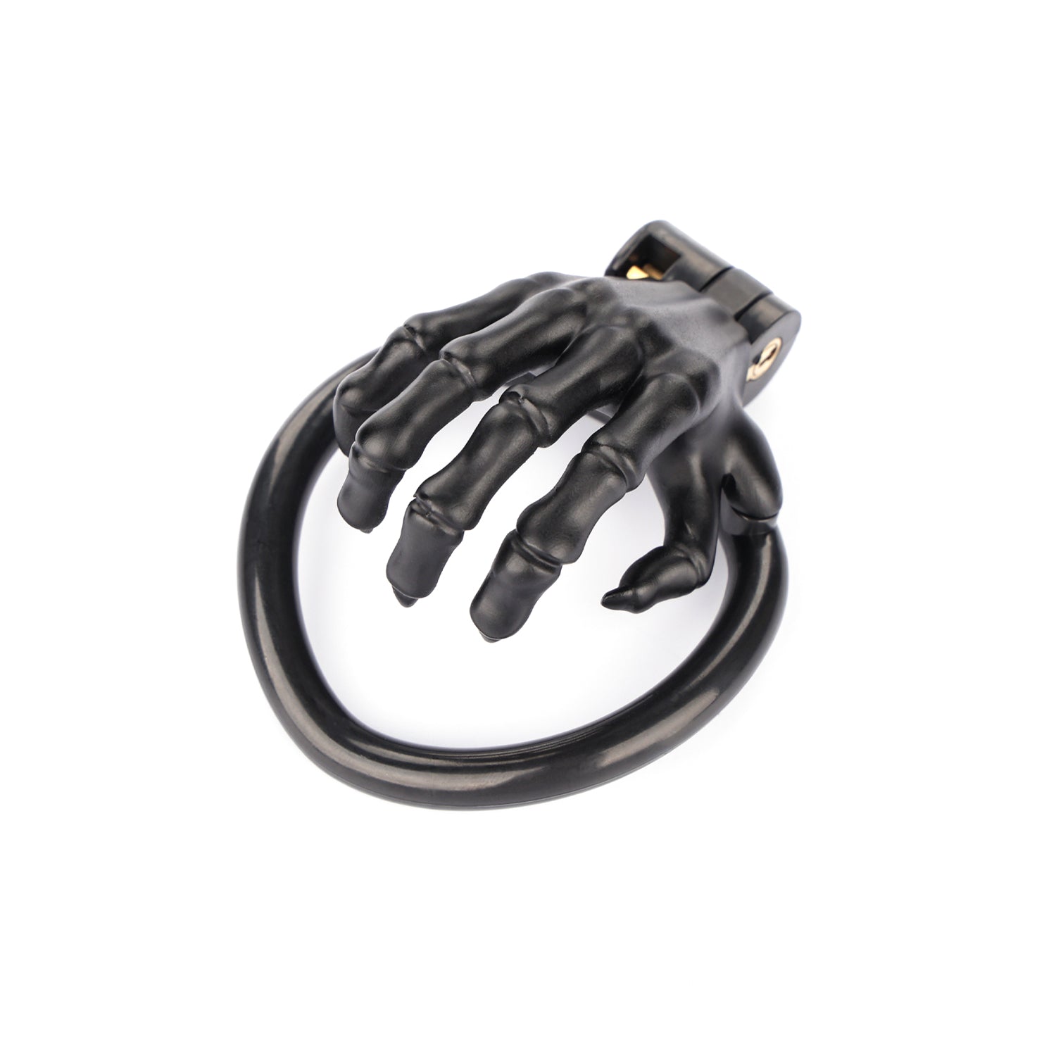 Skeleton-hand chastity cage with four ring size options