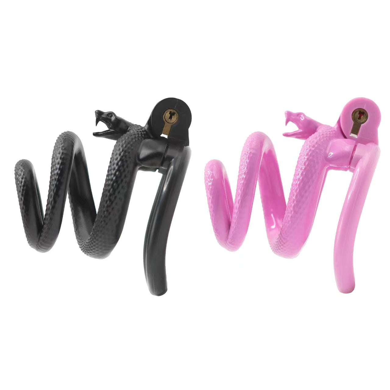 Coiled Snake Resin Chastity Cage