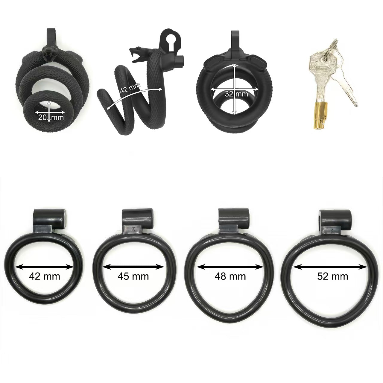 Coiled Snake Resin Chastity Cage