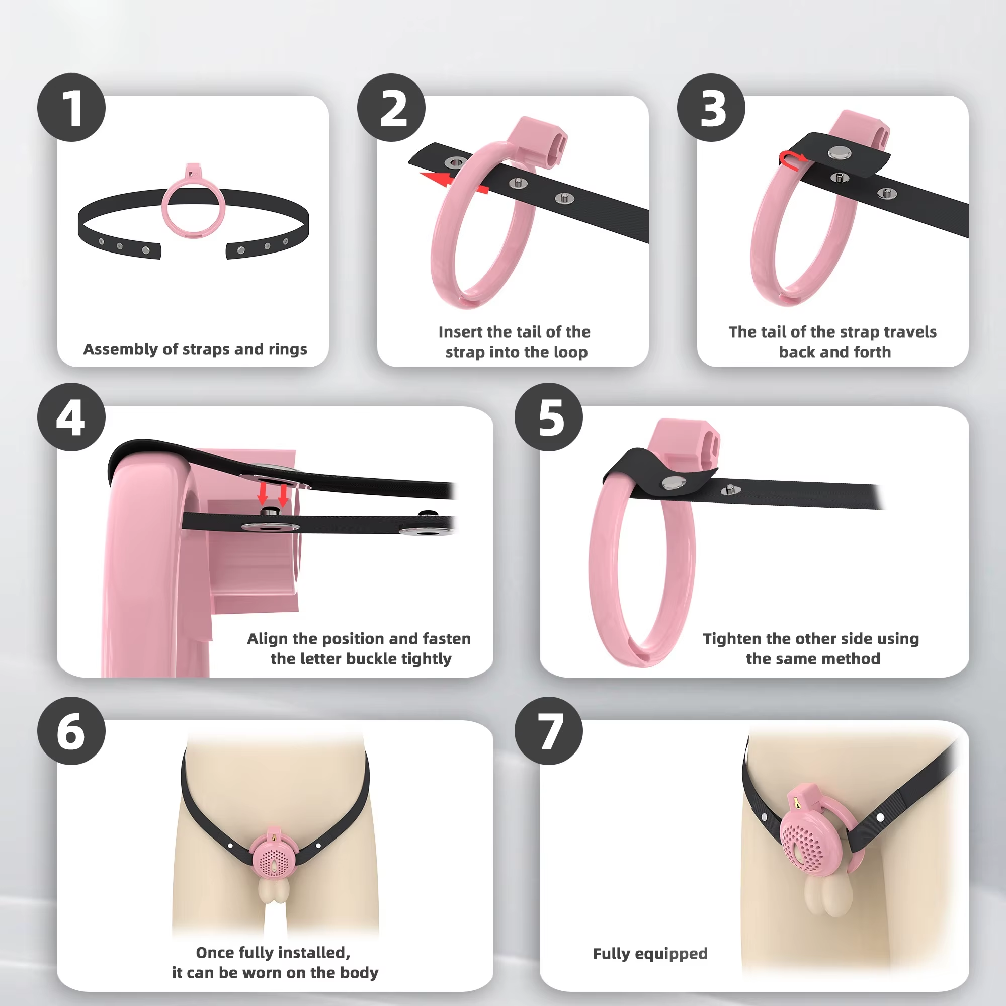 Flat Soft Cock Cage With Belt