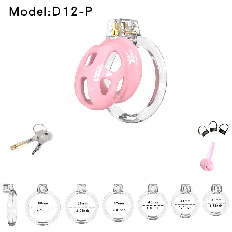Nub Pink -P Soft Cobra cage set with six rings and locks