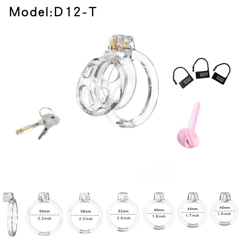 Nub clear Soft Cobra cage set with six rings and locks