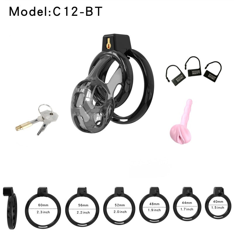 Small black Soft Cobra cage set with six rings and locks