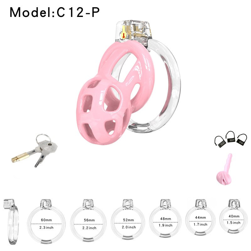Small Pink -P Soft Cobra cage set with six rings and locks