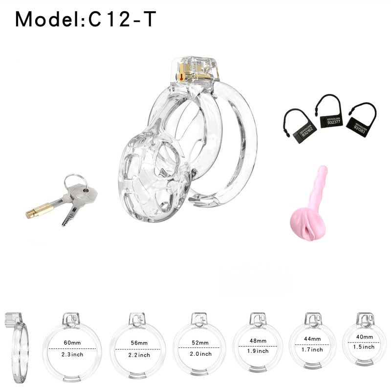 Small clear Soft Cobra cage set with six rings and locks