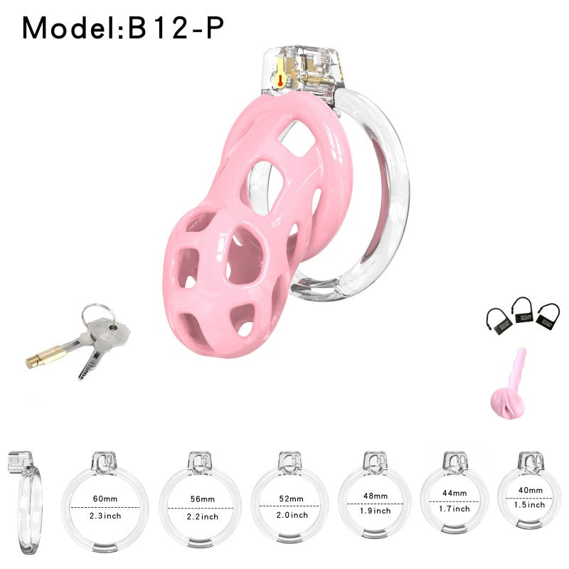 Standard Pink -P Soft Cobra cage set with six rings and locks