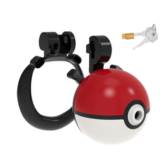 Three spherical capture-style resin chastity cage color editions