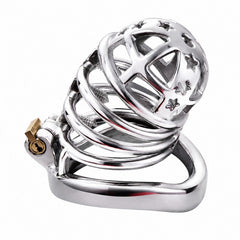 Spiked steel cage with curved ring side angle