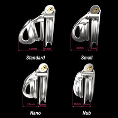 Small Stainless Steel Python V7.0 Chastity Device