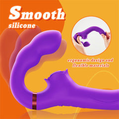 Remote 5 Tapping 10 Vibration Strap-On Dildo Vibrator