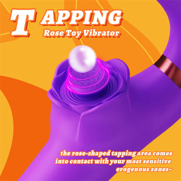 Remote 5 Tapping 10 Vibration Strap-On Dildo Vibrator