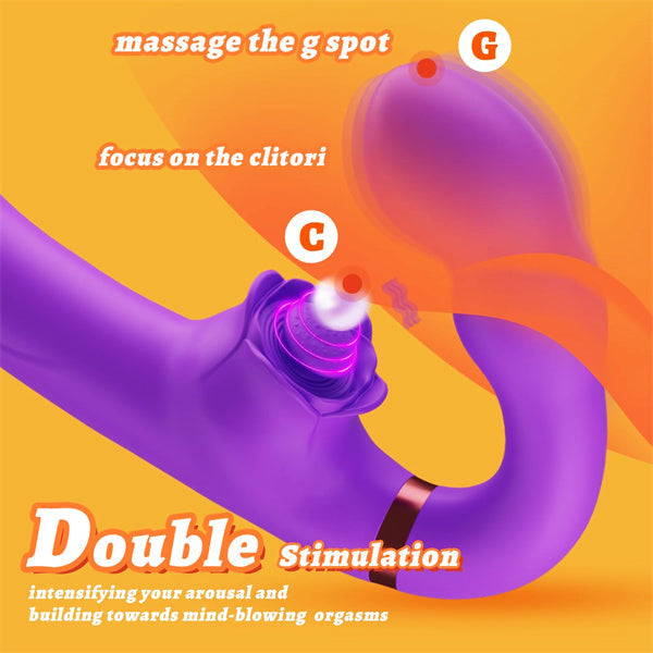 Remote 5 Tapping 10 Vibration Strap-On Dildo Vibrator