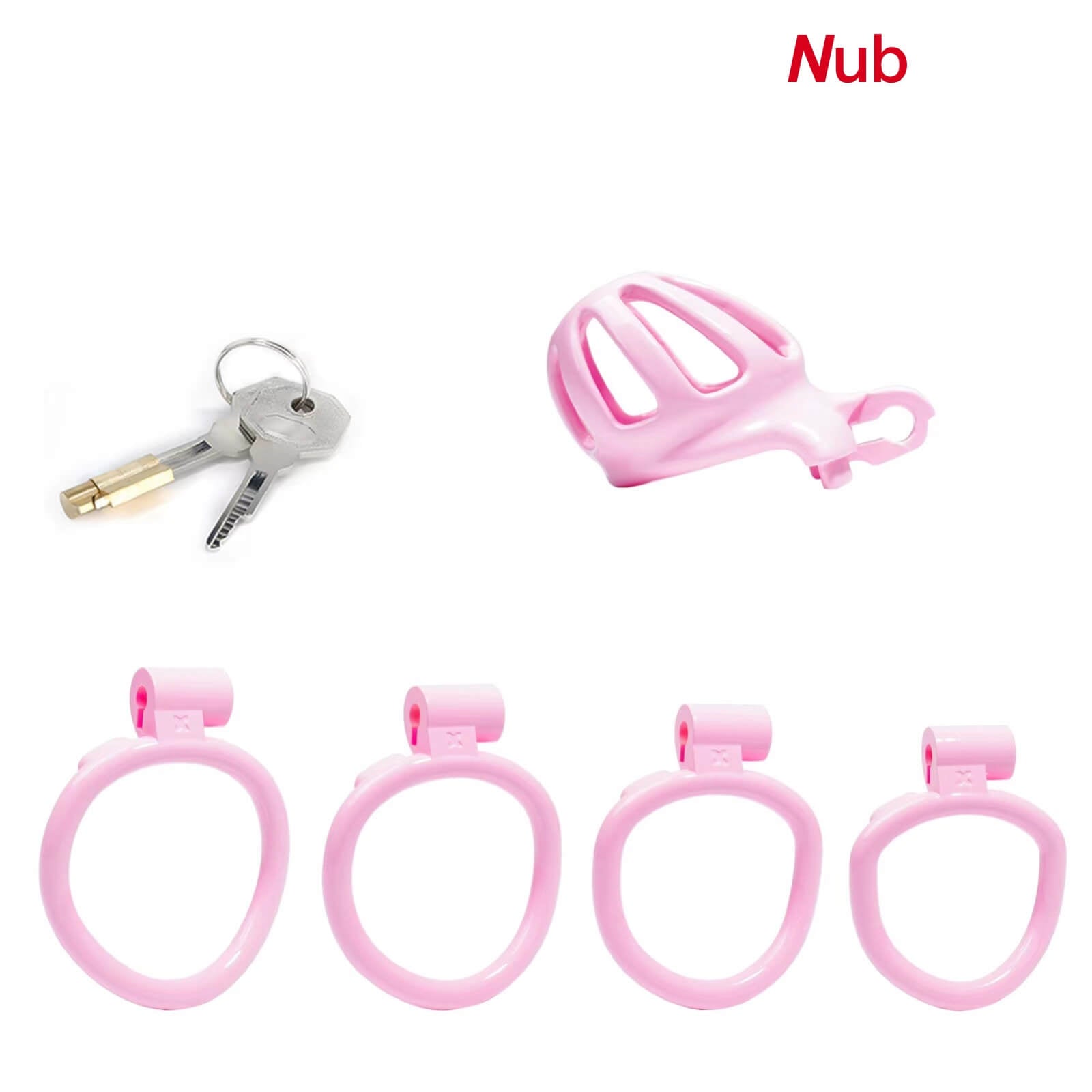 Nub | Pink Stripe Cobra Chastity Kits