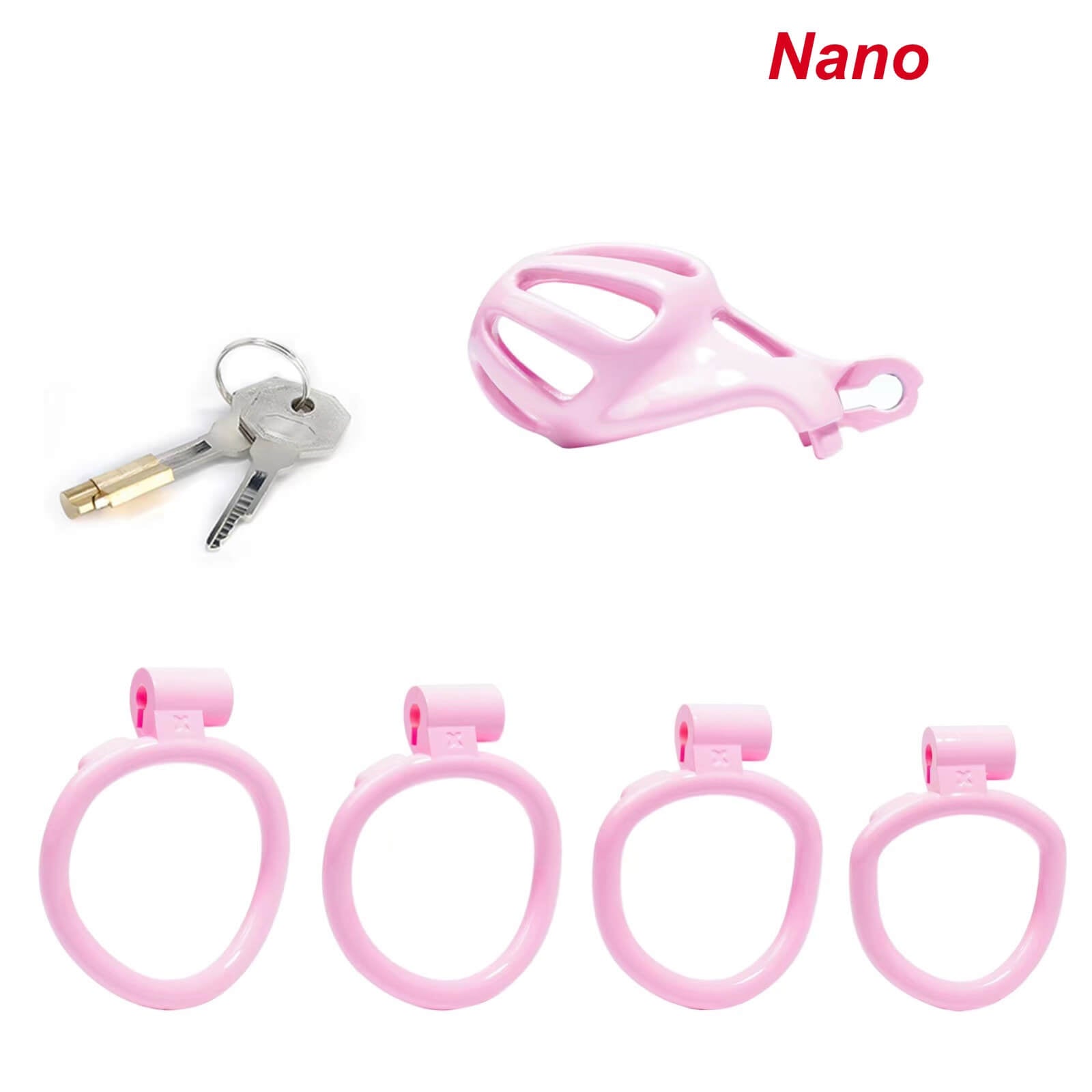 Nano | Pink Stripe Cobra Chastity Kits