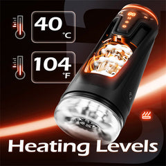 9 Vibrating &8 Thrusting Modes & 2 Heating Levels Male Stroker
