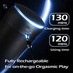 9 Vibrating &8 Thrusting Modes & 2 Heating Levels Male Stroker