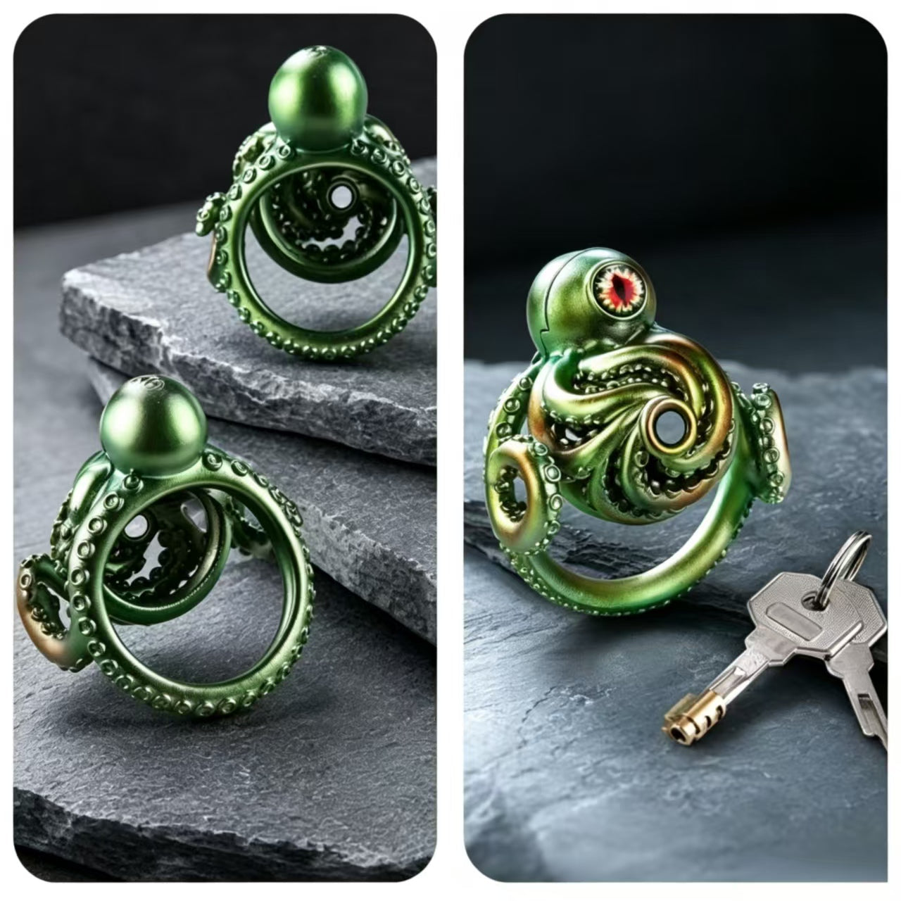 Cthulhu Eye Tentacle Resin Chastity Cage