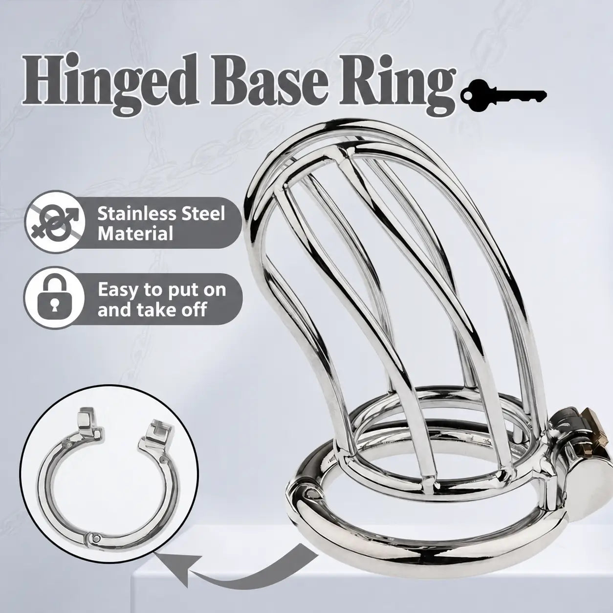 The Siebe Bonnet cage with integrated lock and opening hinged base ring
