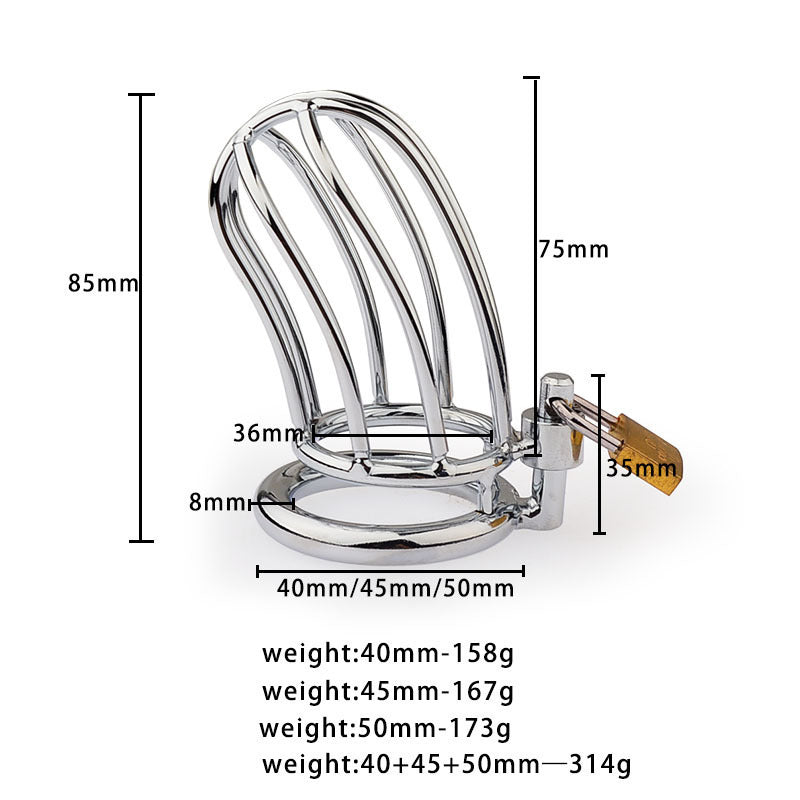 The Siebe Bonnet padlock version measurement chart with cage and base-ring dimensions
