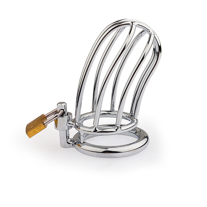 The Siebe Bonnet padlock cage with round base ring, upright view
