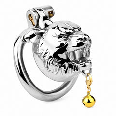 tiger steel cage with removable gold bell