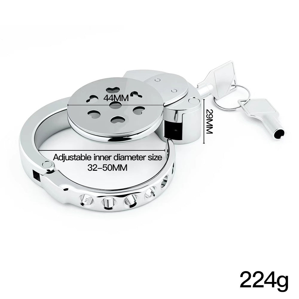 Tiny Heart inverted flat cage dimensions and listed 224 g weight
