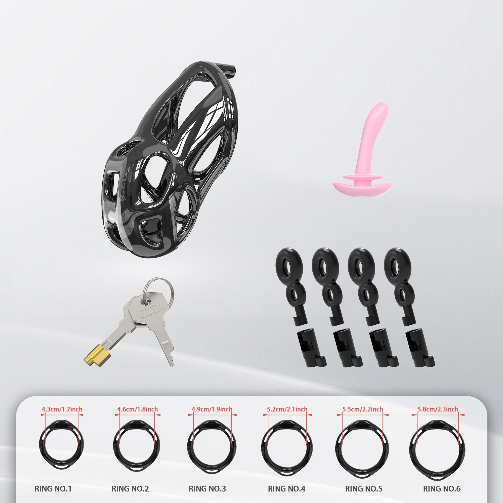 Pearlish Invisible Cobra Chastity Cage