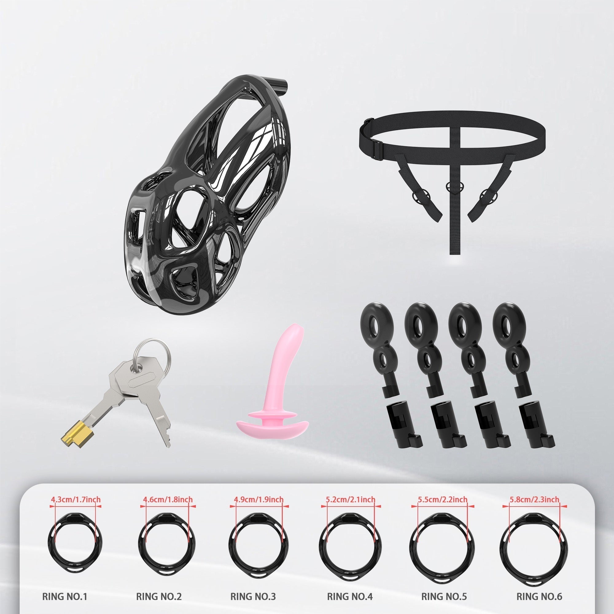 Pearlish Invisible Cobra Chastity Cage