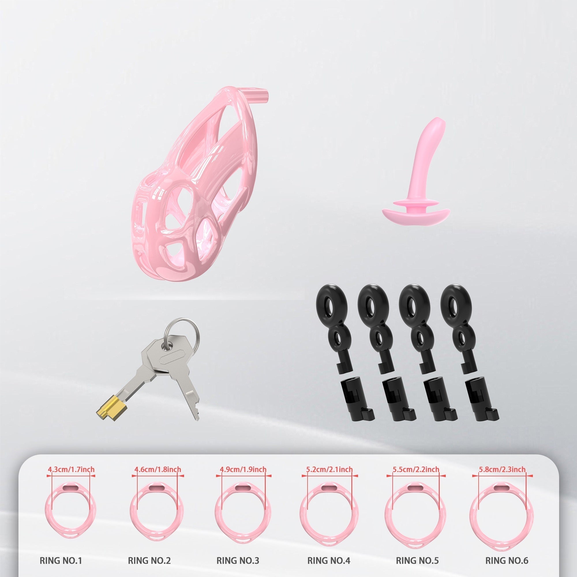 Pearlish Invisible Cobra Chastity Cage